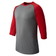 New Balance 3/4 Raglan Top Team Red with Gray T35s4081